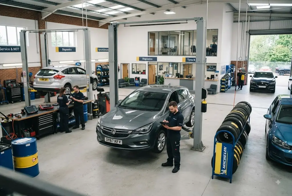 Garage chains UK automotive content strategy and professional vehicle servicing