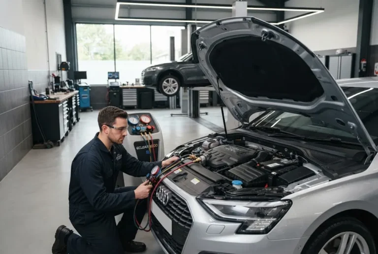 Auto air conditioning service for a modern vehicle
