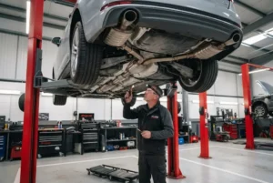 Auto exhaust repair inspection of vehicle exhaust system
