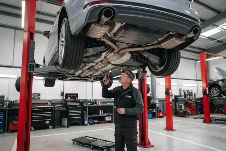 Auto exhaust repair inspection of vehicle exhaust system