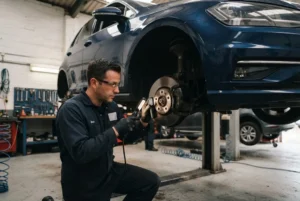 Professional brake services and brake inspection at a UK garage